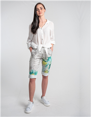 MADE IN ITALY WHITE COTTON KNOT TOP 