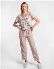 MADE IN ITALY PINK SILVER DETAIL KNIT TOP