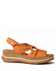 PAULA URBAN BURNT ORANGE BUCKLED WEDGE