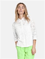 GERRY WEBER WHITE OPENWORK PATTERN BLOUSE