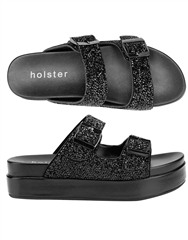 HOLSTER BLACK KAMILA FLATFORM SANDAL