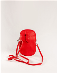  ITALIAN LEATHER RED SLINGBAG