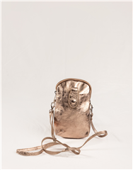  ITALIAN LEATHER GOLD SLINGBAG