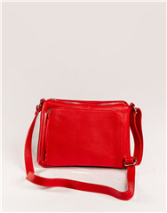 ITALIAN RED LEATHER CROSSBODY BAG