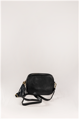  ITALIAN LEATHER BLACK SMALL SLING BAG