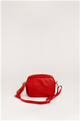 ITALIAN LEATHER RED SMALL SLING BAG