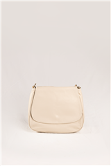  ITALIAN LEATHER BEIGE HANDBAG