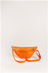  ITALIAN ORANGE LEATHER 1/2 MOONBAG