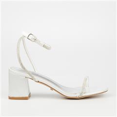 MISS BLACK WHITE BARDOT1 HEEL