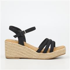 BUTTERFLY FEET BLACK REBA1 WEDGE 