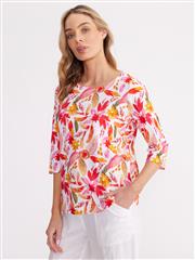 YARRA TRAIL ROUND NECK LILY TOP