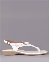 FROGGIE WHITE FLAT THONG SANDAL