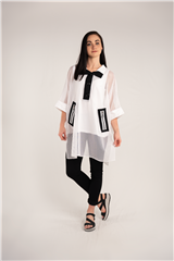 MAXLIVE WHITE COLLAR TOP 