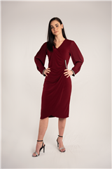 JOLIE MAROON CELINE DRESS 