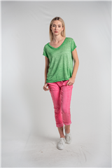 MADE IN ITALY GREEN PLAIN TOP 