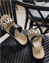 ANGEL SOFT EVA DALMATIAN BLACK SANDAL 