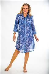 CALYPSO BLUE COLLAR MAXI DRESS