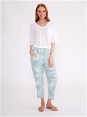 YARRA TRAIL SPINACH LINEN PANTS 