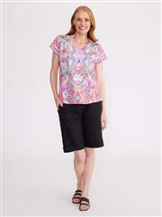 YARRA TRAIL MULTI ANGEL PAISLEY PRINTED SHIRT 