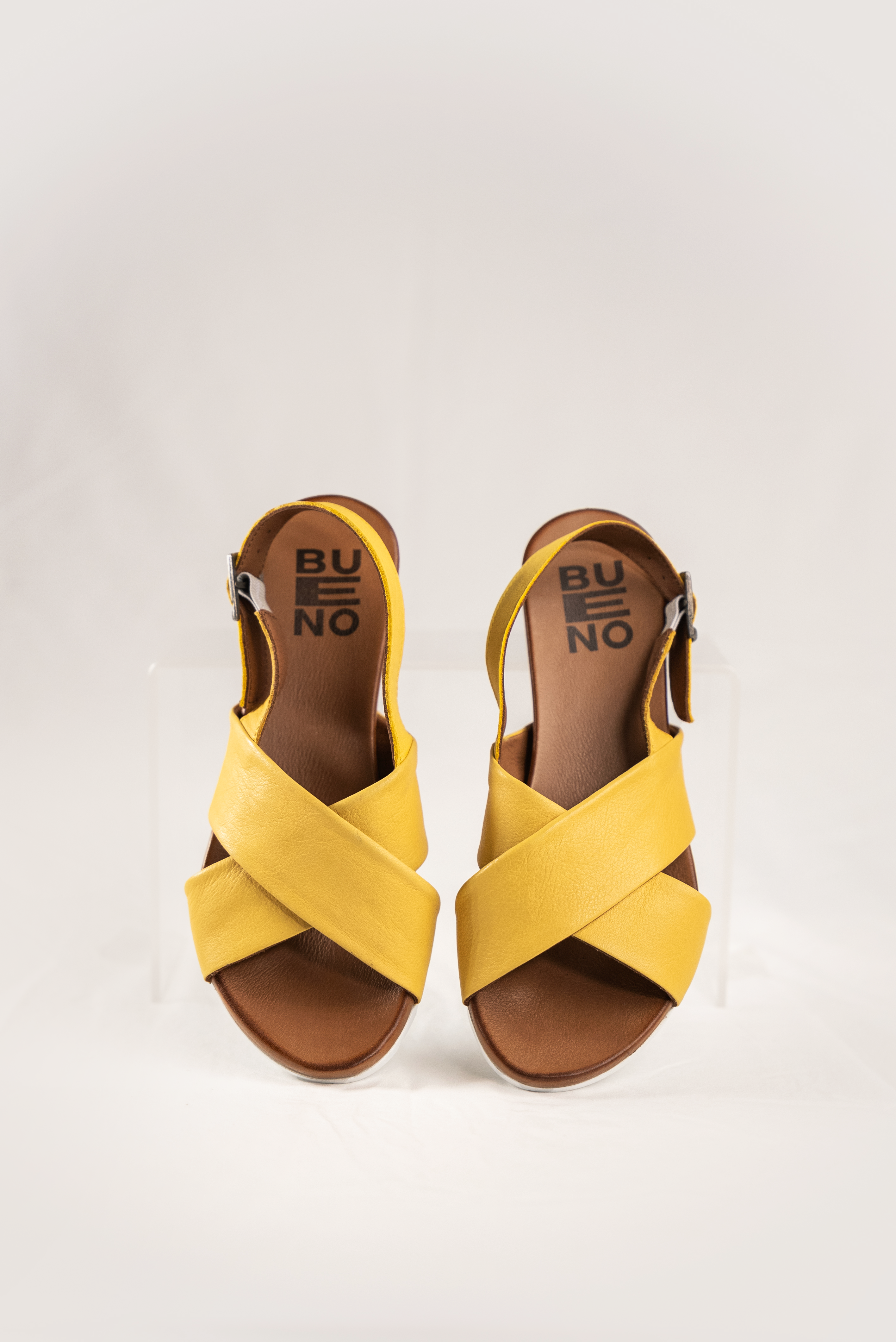 Yellow leather sandals sale