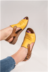 BUENO YELLOW TAN  LOW WEDGE