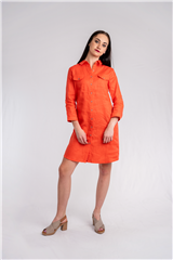 JOLIE CORAL ANNIE SHIRT DRESS 