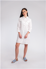 JOLIE WHITE ANNIE SHIRT DRESS 