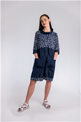 JOLIE NAVY WHITE NICA DRESS 