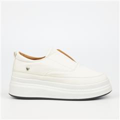 BUTTERFLY FEET WHITE SENHORA2 FLATFORM SLIP-ON