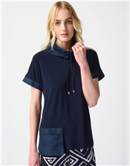 JOSEPH RIBKOFF MIDNIGHT BLUE TOP 