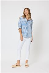 THREADZ BLUE MOSAIC SHIRT