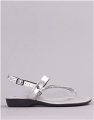 FROGGIE SILVER DIAMANT ROPE THONG SANDAL