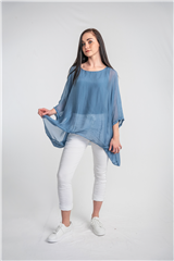 MADE IN ITALY BLUE BATWING TOP 