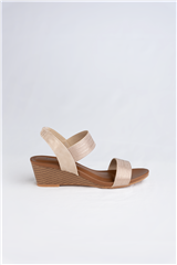 JOLIE GOLD WEDGE SANDAL 