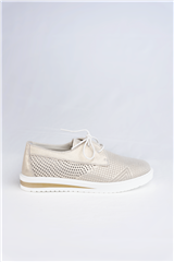 JOLIE GOLD LACE-UP SHOES