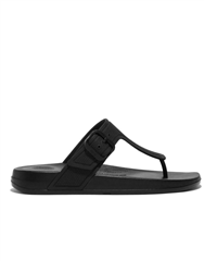 FIT FLOP ALL BLACK IQUSHION ADJUSTABLE BUCKLE SANDAL