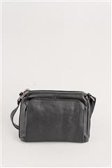 ITALIAN BLACK CROSSBODY LEATHER BAG