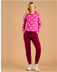 MARBLE BERRY DOTTED SWEATER 