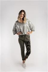 MADE IN ITALY GREEN AMOUR PANTS 