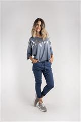 MADE IN ITALY LIGHT BLUE GLAMOUR TOP 