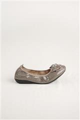 JOLIE GREY BLING- BOW LEATHER PUMP