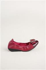 JOLIE WINE RED PUMP WITH BUCKLE 