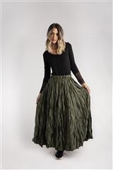 MADE IN ITALY GREEN SILKY SKIRT