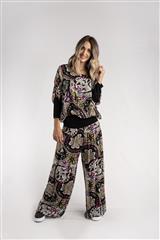 MADE IN ITALY MULTI FLOWER BATWING TOP 