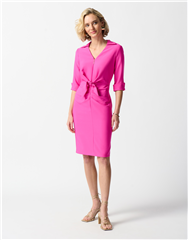 JOSEPH RIBKOFF PINK BOW FRONT DRESS