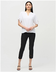 JOSEPH RIBKOFF BLACK CROPPED PANTS 