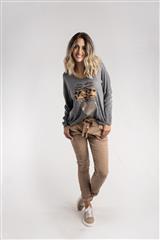 MADE IN ITALY GREY HEART TOP