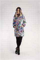 MADE IN ITALY BLUE MULTI FREDA PRINT JACKET 