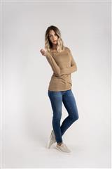 MADE IN ITALY LIGHT BROWN GLITTER TOP