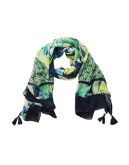 BETTY BARCLAY GRNMULT WOVEN SCARF